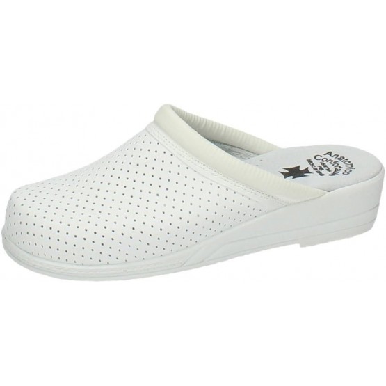 Zuecos Piel Blancos talla 45